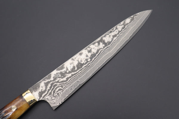 Takeshi Saji Gyuto Takeshi Saji VG-10 Custom Damascus Wild Series Gyuto (180mm to 270mm, 4 sizes, Stag Bone Handle)