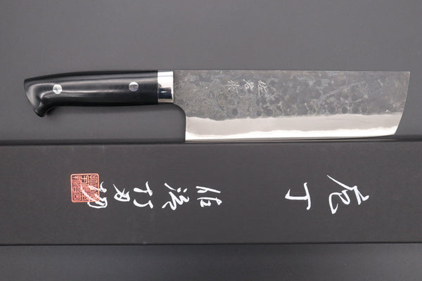 Takeshi Saji Nakiri ASB-8 Nakiri 165mm Takeshi Saji Aogami Super Custom Series Nakiri 165mm (6.4 inch, Linen Micarta Handle)