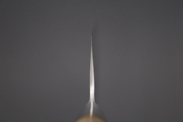 Takeshi Saji Nakiri SNR-5 Nakiri 165mm(6.4 inch) / Quince Burl Wood Handle Takeshi Saji Nature Series — Hammer Forged R-2 SNR-5 Nakiri 165mm (6.4 inch, Quince Burl Wood Handle)