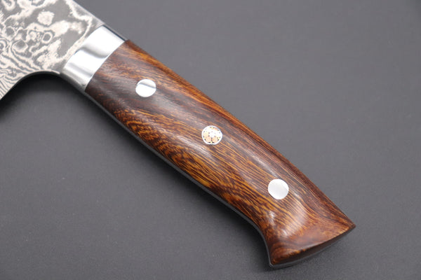 Takeshi Saji Nakiri SRD-2NBI Nakiri 165mm (6.4 inch) / Ironwood Handle Takeshi Saji R-2 Custom Black Damascus Wild Series Nakiri 165mm (6.4 inch, Ironwood Handle)