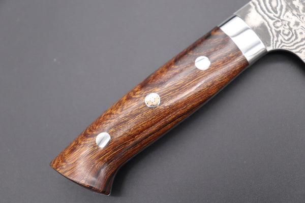 Takeshi Saji Nakiri SRD-2NBI Nakiri 165mm (6.4 inch) / Ironwood Handle Takeshi Saji R-2 Custom Black Damascus Wild Series Nakiri 165mm (6.4 inch, Ironwood Handle)