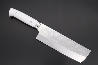 Takeshi Saji Nakiri Takeshi Saji SRS-13 Custom Series Nakiri 165mm (6.4 inch, White Corian Handle)