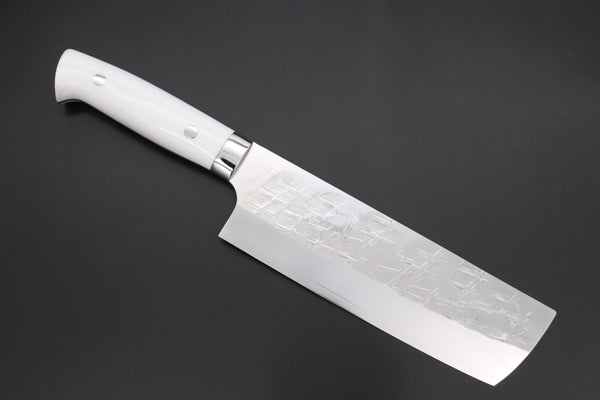 Takeshi Saji Nakiri Takeshi Saji SRS-13 Custom Series Nakiri 165mm (6.4 inch, White Corian Handle)