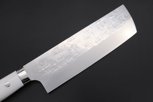 Takeshi Saji Nakiri Takeshi Saji SRS-13 Custom Series Nakiri 165mm (6.4 inch, White Corian Handle)