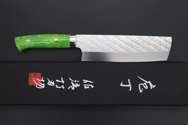 Takeshi Saji Nakiri Takeshi Saji SUMMIT ― Limited Edition Custom Series SMT-1032 STRIX SAN-MAI Custom Hammered Nakiri 165mm (6.4 Inch)