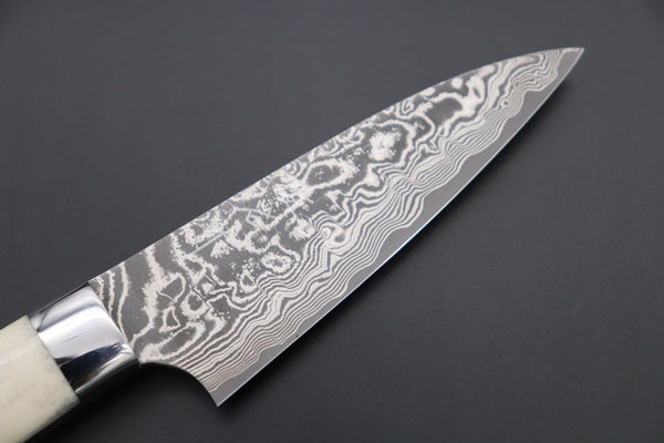 Takeshi Saji Paring SRD-1PS Paring 90mm (3.5 inch) / Stag Bone Handle Takeshi Saji R-2 Custom Black Damascus Wild Series Paring 90mm (3.5 inch, Stag Bone Handle)