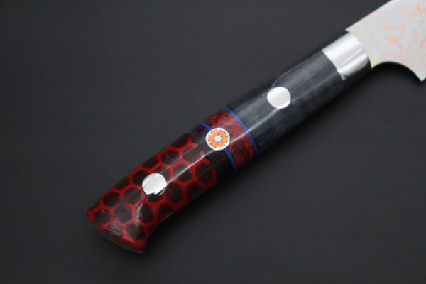 Takeshi Saji Paring Takeshi Saji SUMMIT ― Limited Edition Custom Series SMT-1197 VG-10W Multi-Colored Golden-Rainbow Damascus Paring 95mm (3.7 Inch)