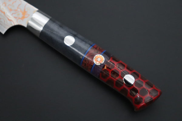 Takeshi Saji Paring Takeshi Saji SUMMIT ― Limited Edition Custom Series SMT-1197 VG-10W Multi-Colored Golden-Rainbow Damascus Paring 95mm (3.7 Inch)