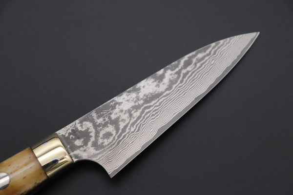Takeshi Saji Paring ST-1P Paring 90mm (3.5 inch) / Stag Bone Handle Takeshi Saji VG-10 Custom Damascus Wild Series Paring 90mm (3.5inch, Stag Bone Handle)ST-1P
