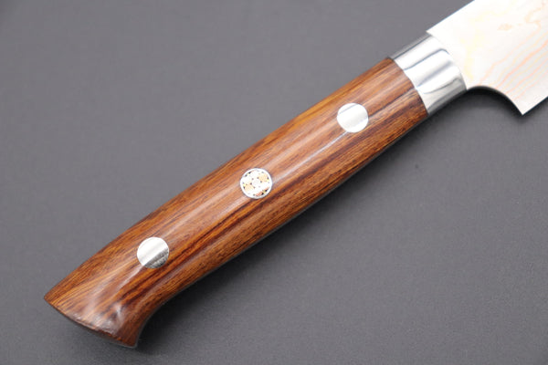 Takeshi Saji Petty Master Saji Rainbow Damascus Series Petty (135mm and 150mm, Ironwood Handle)