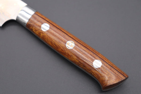 Takeshi Saji Petty Master Saji Rainbow Damascus Series Petty (135mm and 150mm, Ironwood Handle)