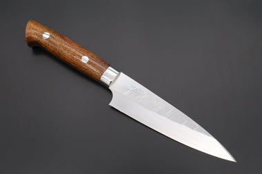 Takeshi Saji Petty Takeshi Saji SRS-13 Hammer Forged, Custom Handmade Handle Series Petty 135mm (5.3 inch, Ironwood Handle)