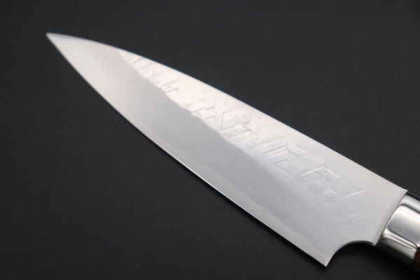 Takeshi Saji Petty Takeshi Saji SRS-13 Hammer Forged, Custom Handmade Handle Series Petty 135mm (5.3 inch, Ironwood Handle)