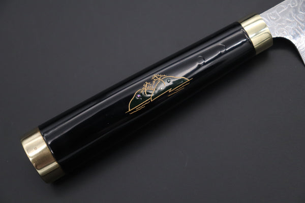 Takeshi Saji Petty Takeshi Saji Urushi & Makie Series "Mt. Fuji Motif" R-2 Custom Diamon Damascus STU-43 Petty 135mm (5.3')