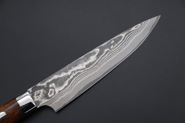 Takeshi Saji Petty Takeshi Saji VG-10 Custom Damascus Wild Series Petty (135mm and 150mm, Desert Ironwood Handle)