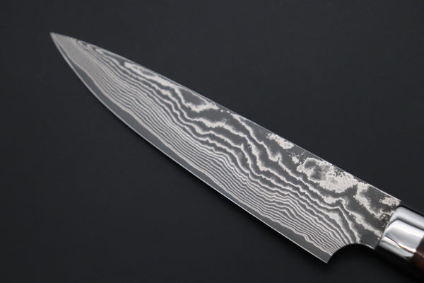 Takeshi Saji Petty Takeshi Saji VG-10 Custom Damascus Wild Series Petty (135mm and 150mm, Desert Ironwood Handle)