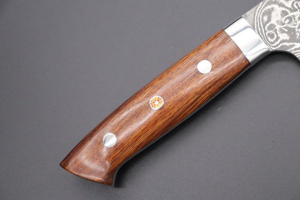 Takeshi Saji Santoku SRD-2BI Santoku 180mm (7 inch) / Ironwood Handle Takeshi Saji R-2 Custom Black Damascus Wild Series Santoku 180mm (7 inch, Ironwood Handle)