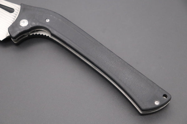 Takeshi Saji Santoku Takeshi Saji R-2 Damascus Folding Santoku Knife (Black G-10 Handle, TS-110)