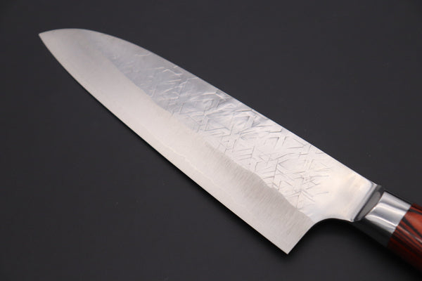 Takeshi Saji Santoku Takeshi Saji SRS-13 "ARC "Santoku 180mm (7 inch, Red-Pakka Wood Handle, ARC-2)