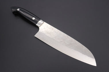 Takeshi Saji Santoku Takeshi Saji SRS-13 Custom Series Designed By Nomura Santoku 180mm (7 inch, Black Linen Micarta Handle)