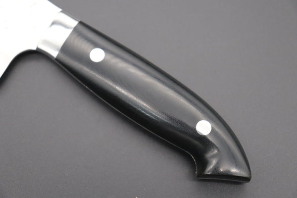 Takeshi Saji Santoku Takeshi Saji SRS-13 Custom Series Designed By Nomura Santoku 180mm (7 inch, Black Linen Micarta Handle)