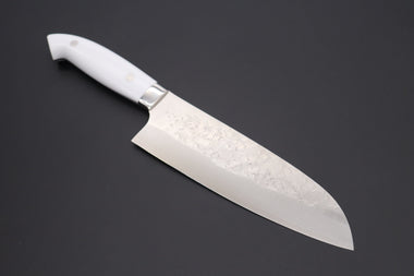 Takeshi Saji Santoku Takeshi Saji SRS-13 Custom Series Designed By Nomura Santoku 180mm (7 inch, White Corian Handle)