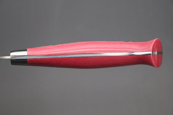 Takeshi Saji Santoku Takeshi Saji SRS-13 Custom Series Santoku 180mm (7 inch, Red & White Linen Micarta Handle)