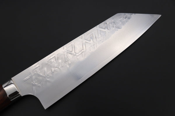 Takeshi Saji Santoku Takeshi Saji SRS-13 Hammer Forged, Custom Handmade Handle Series Bunka 175mm (6.8 inch, Ironwood Handle)