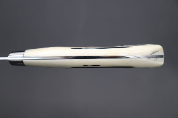 Takeshi Saji Santoku Takeshi Saji SRS-13 Hammer Forged, Custom Handmade Handle Series "Designed By Nomura" Santoku 180mm (7 inch, Stag Bone Handle)