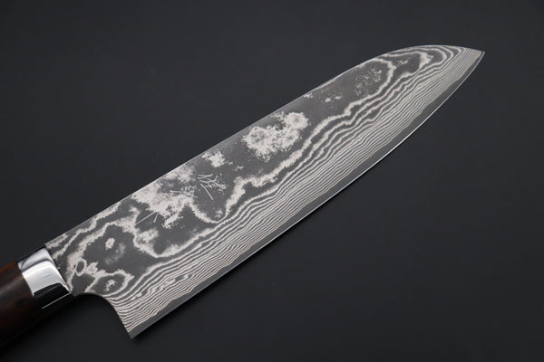 Takeshi Saji Santoku ST-2I Santoku 180mm (7 inch) / Desert Ironwood Handle Takeshi Saji VG-10 Custom Damascus Wild Series Santoku 180mm (7 inch, Desert Ironwood Handle)