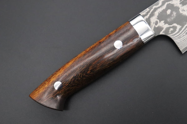 Takeshi Saji Santoku ST-2I Santoku 180mm (7 inch) / Desert Ironwood Handle Takeshi Saji VG-10 Custom Damascus Wild Series Santoku 180mm (7 inch, Desert Ironwood Handle)