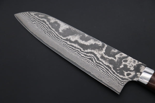 Takeshi Saji Santoku ST-2I Santoku 180mm (7 inch) / Desert Ironwood Handle Takeshi Saji VG-10 Custom Damascus Wild Series Santoku 180mm (7 inch, Desert Ironwood Handle)