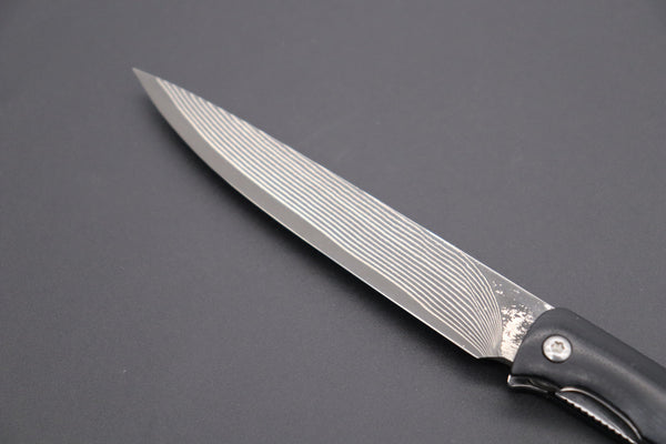 Takeshi Saji Steak Knife Takeshi Saji R-2 Damascus Steak Knife (Black G-10 Handle)