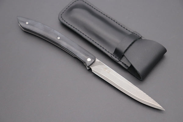 Takeshi Saji Steak Knife Takeshi Saji R-2 Damascus Steak Knife (Black G-10 Handle)