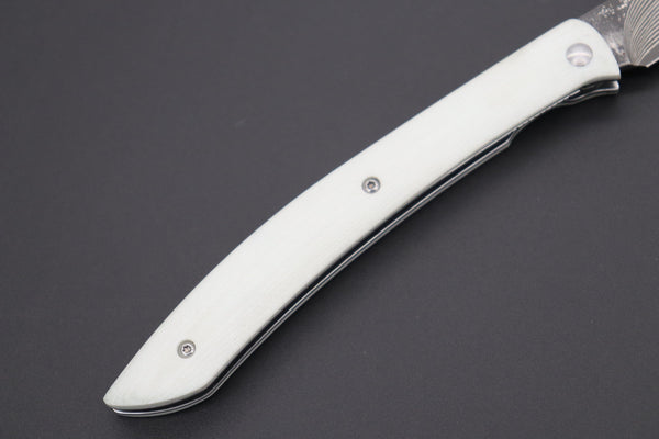 Takeshi Saji Steak Knife Takeshi Saji R-2 Damascus Steak Knife (White G-10 Handle)