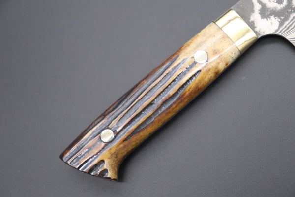 Takeshi Saji Sujihiki ST-6 Sujihiki 270mm (10.6 inch) / Stag Bone Handle Takeshi Saji VG-10 Custom Damascus Wild Series Sujihiki 270mm (10.6 inch, Stag Bone Handle, ST-6)
