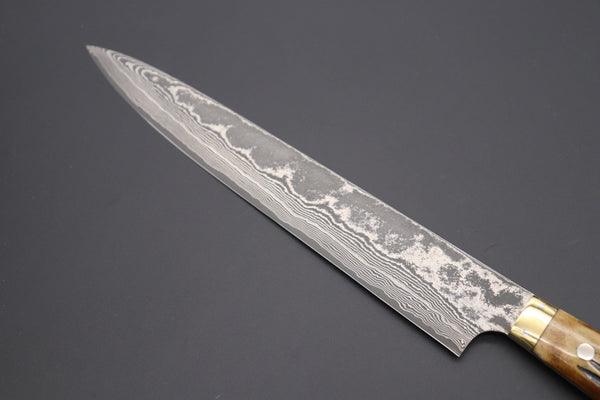 Takeshi Saji Sujihiki ST-6 Sujihiki 270mm (10.6 inch) / Stag Bone Handle Takeshi Saji VG-10 Custom Damascus Wild Series Sujihiki 270mm (10.6 inch, Stag Bone Handle, ST-6)
