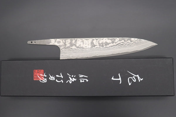 Takeshi Saji Wa Gyuto “Build Your Dream Knife” Takeshi Saji VG-10 Custom Black Nickel Damascus TSBO-12 Wa Gyuto 210mm (8.2 Inch)