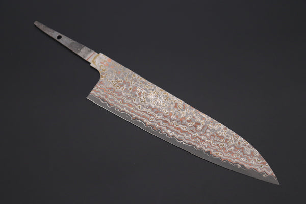 Takeshi Saji Wa Gyuto TSBO-15 Wa Gyuto 180mm (7 Inch) / 1. Blade Only (without a Wa Handle) US$350 “Build Your Dream Knife” Takeshi Saji VG-10W Custom Rainbow Damascus TSBO-15 Wa Gyuto 180mm (7 Inch)