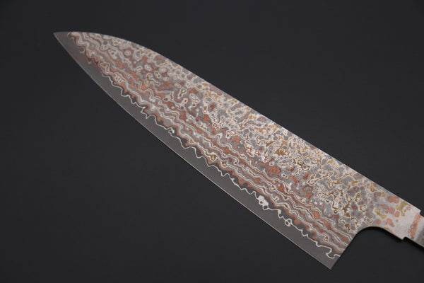 Takeshi Saji Wa Gyuto “Build Your Dream Knife” Takeshi Saji VG-10W Custom Rainbow Damascus TSBO-15 Wa Gyuto 180mm (7 Inch)