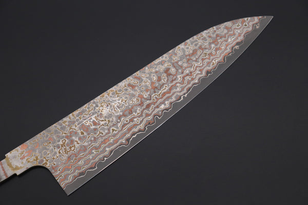 Takeshi Saji Wa Gyuto “Build Your Dream Knife” Takeshi Saji VG-10W Custom Rainbow Damascus TSBO-15 Wa Gyuto 180mm (7 Inch)