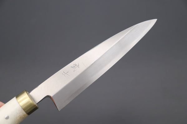 Takeshi Saji Wa Petty Takeshi Saji Gingami No.3 Wa Bocho Series Kaisaki (Wa Petty, Single Bevel Edge, Stag Handle)