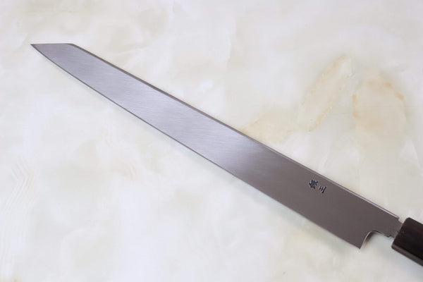 Fu-Rin-Ka-Zan Kiritsuke Yanagiba FG-7MP Kiritsuke Yanagiba 300mm (11.8inch) / Right Handed Fu-Rin-Ka-Zan Hon Kasumi Series Gingami No.3 FG-7MP Kiritsuke Yanagiba 300mm (Mirror Polished Blade, Marble Color Bolster)