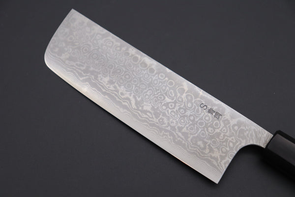 Fu-Rin-Ka-Zan Nakiri FASD-4 Nakiri165mm(6.4inch) Fu-Rin-Ka-Zan Aogami Super Custom Damascus Series FASD-4 Nakiri 165mm (6.4 inch, Octagonal Red-Sandalwood Handle)