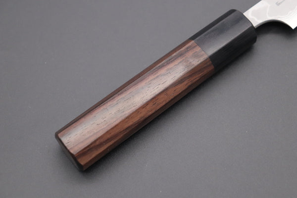 Fu-Rin-Ka-Zan Wa Paring FASD-1P Wa Paring 80mm (3.1inch) Fu-Rin-Ka-Zan Aogami Super Custom Damascus Series FASD-1P Wa Paring 80mm (3.1 inch, Octagonal Red-Sandalwood Handle)