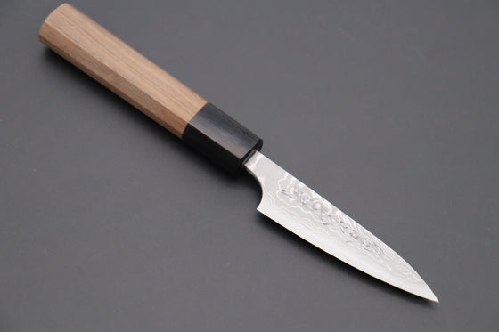 Fu-Rin-Ka-Zan Wa Paring FASD-1PW Wa Paring 80mm (3.1inch) Fu-Rin-Ka-Zan Aogami Super Custom Damascus Series FASD-1PW Wa Paring 80mm (3.1 inch, Octagonal Walnut Wood Handle)