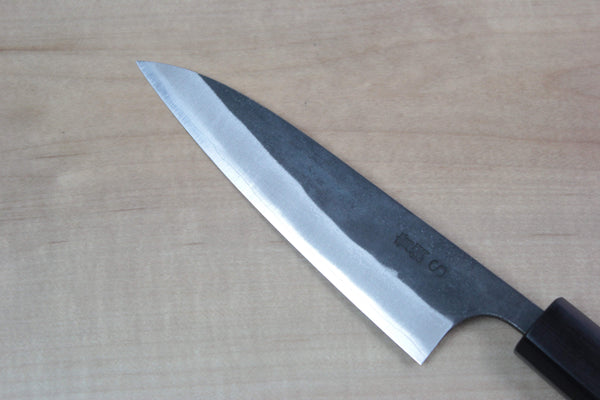 Fu-Rin-Ka-Zan Aogami Super Kurouchi Series Wa Petty (120mm and 150mm, 2 sizes, Octagon Shaped Walnut-Wood Handle) - japanesechefsknife.mom