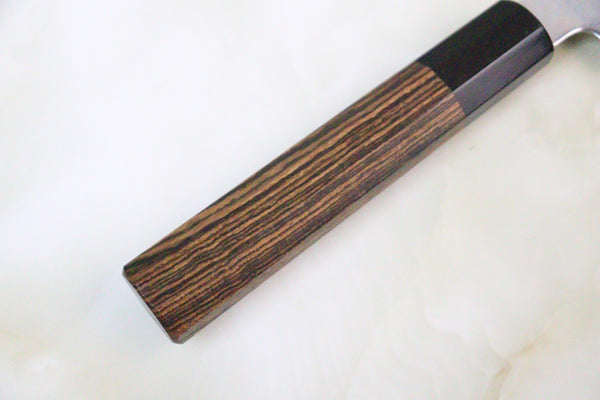 Fu-Rin-Ka-Zan Wa Petty Fu-Rin-Ka-Zan R-2 Damascus Wa Series Wa Petty 165mm (6.4inch, Octagon Shaped Ebony Wooden Handle, FRD-1PE)