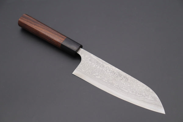 Fu-Rin-Ka-Zan Wa Santoku FASD-3 Wa Santoku165mm(6.4inch) Fu-Rin-Ka-Zan Aogami Super Custom Damascus Series FASD-3 Wa Santoku 165mm (6.4 inch, Octagonal Red-Sandalwood Handle)