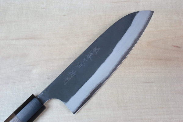 Fu-Rin-Ka-Zan Wa Santoku Fu-Rin-Ka-Zan Aogami Super Kurouchi Series FAB-4 Wa Santoku 170mm (6.6 inch, Octagon Shaped Red-Sandal Wood Handle)